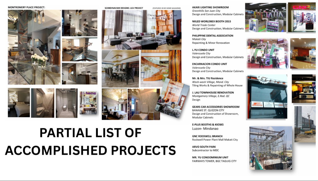 Accomplished Projects - Commercial Showrooms & Residential Portfolio